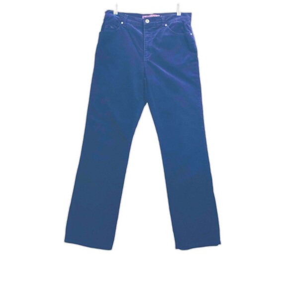 Gloria Vanderbilt Pants Women's 10 Straight Leg Zip Corduroy Midnight Purple - Picture 1 of 10